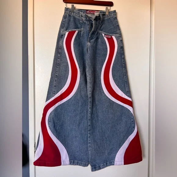 パンツ 90s JNCO 90s Vintage Lee Pipes JNCO Style Wide Leg Skater Jeans Pants